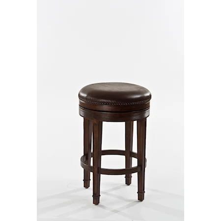 Wooden Backless Swiveling Bar Height Stool